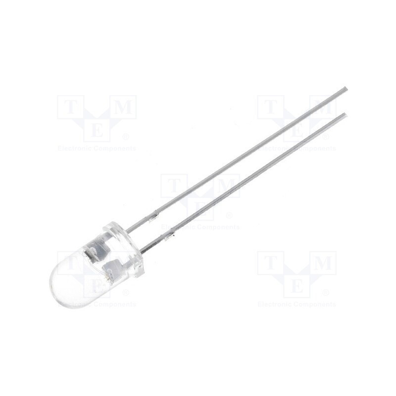 2 pcs x OPTOSUPPLY - OSPG5X31A - LED, 5mm, green, blinking, 3000÷5800mcd, 30°, 4.5÷6V, 20mA