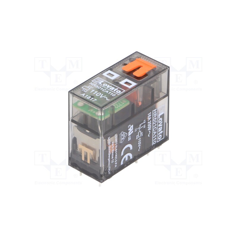 1 pcs x LOVATO ELECTRIC - HR501CA110 - Relay: electromagnetic, SPDT, Ucoil: 110VAC, 16A, 16A/250VAC, 100mΩ