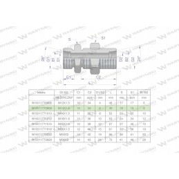 Hydraulic connector bb m14x1 5 08l xsv warynski