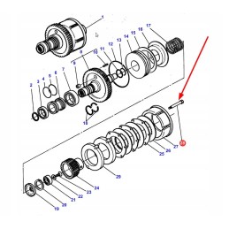 3010173x1 clutch basket bolt m6 x 50 mm