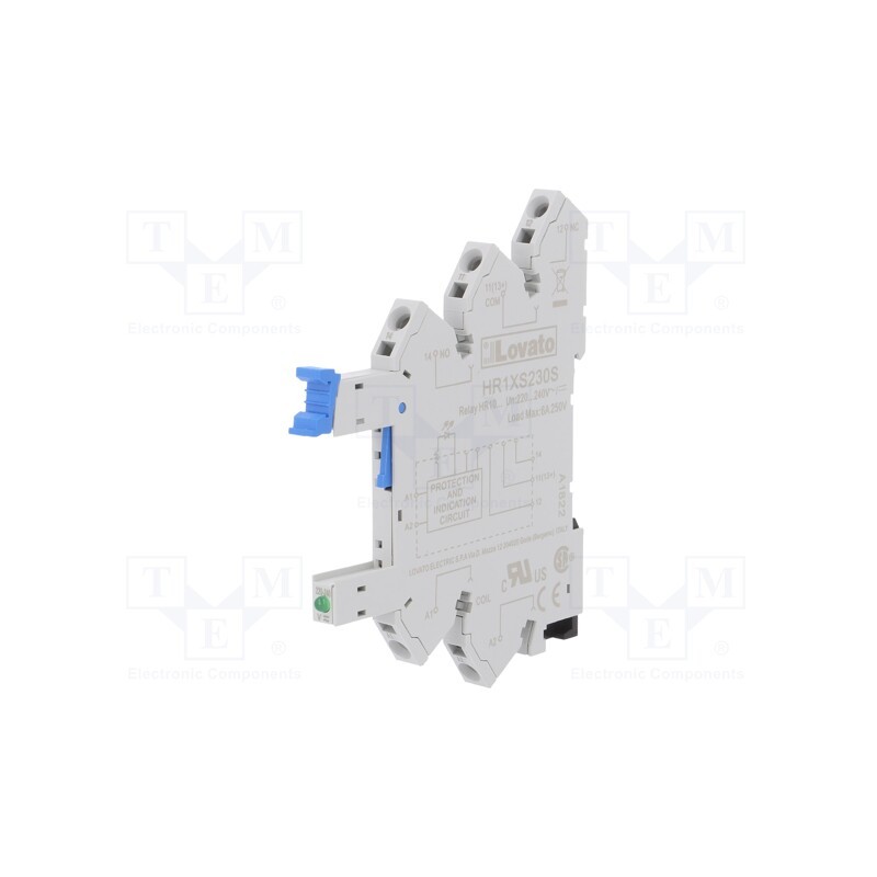 1 pcs x LOVATO ELECTRIC - HR1XS230S - Socket, PIN: 5, 10A, 250VAC, for DIN rail mounting