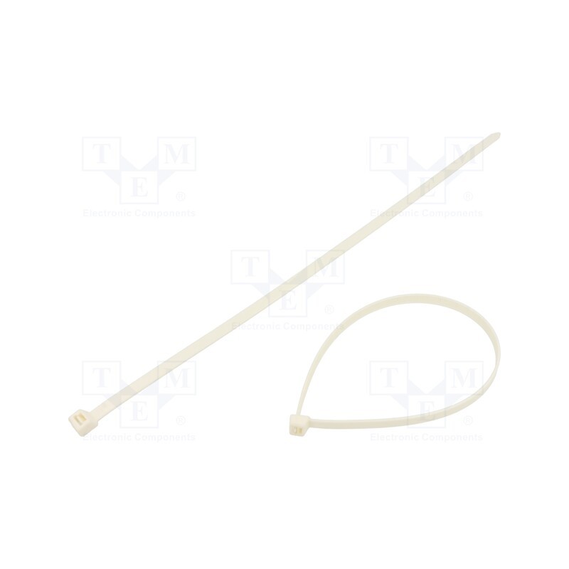 100 pcs x BM GROUP - BMB3876V0 - Cable tie, L: 380mm, W: 7.6mm, polyamide, 540N, white, Ømax: 106.7mm