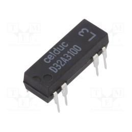 1 pcs x CELDUC - D32A3100 - Relay: reed switch, DPST-NO, Ucoil: 5VDC, 1A, max.100VDC, 10W, PCB