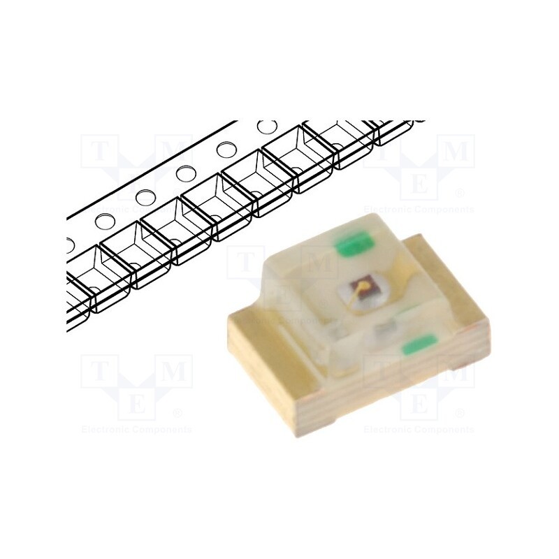 2 pcs x KINGBRIGHT ELECTRONIC - KP-2012MGC - LED, SMD, 0805, green, 18÷70mcd, 2x1.25x1.1mm, 120°, 2.1÷2.5V, 20mA