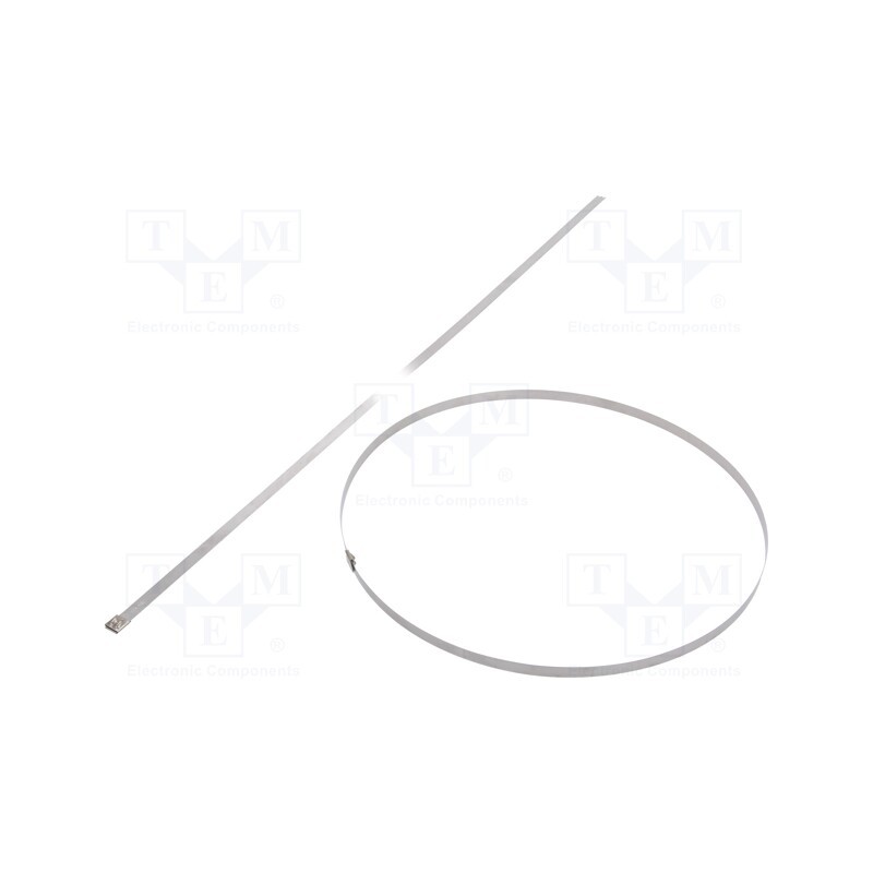 100 pcs x HELLERMANNTYTON - 111-01310 - Cable tie, L: 1245mm, W: 12.3mm, acid resistant steel AISI 316