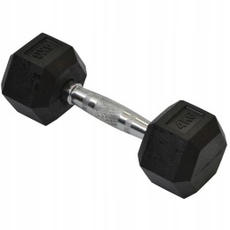 Rubber dumbbell hex 4 kg enero fit