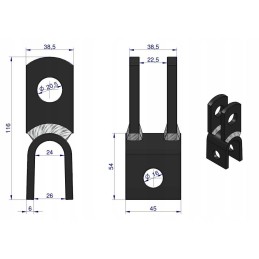 PC 330 upper hanger forks