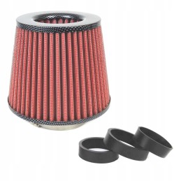 Carbon sports red conical air filter