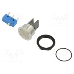 1 pcs x SCHURTER - 1241.6611.1110000 - Switch: vandal resistant, Pos: 2, SPDT, 0.1A/30VDC, ON-(ON), panel