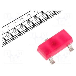 2 pcs x KINGBRIGHT ELECTRONIC - KM-23ID-F - LED, SMD, SOT23, red, 4÷15mcd, 3x1.3x1.05mm, 140°, 2÷2.5V, 20mA