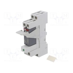 1 pcs x ABB - 1SVR405601R1010 - Relay: interface, DPDT, Ucoil: 24VDC, for DIN rail mounting