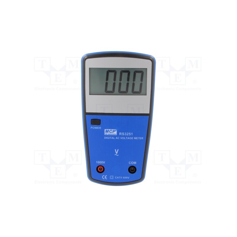 1 pcs x MCP - RS3251 - Voltmeter, LCD, 3,5 digit, VAC: 1÷1000V, 94x150x35mm, 1%, 1VDC