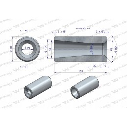 Universal loader tine bushing, Warynski turn