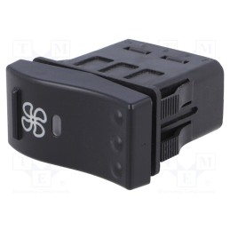 1 pcs x Marquardt - 3251.0053 - ROCKER, SPST-NO, Pos: 2, ON-OFF, 10A/12VDC, black, LED, 100mΩ, 3250
