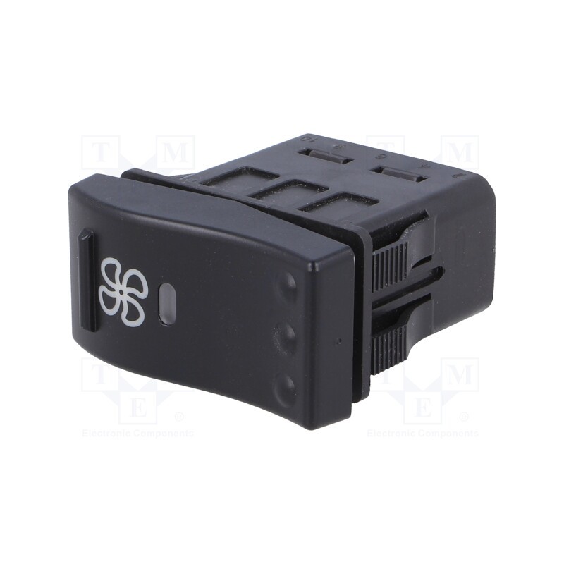 1 pcs x Marquardt - 3251.0053 - ROCKER, SPST-NO, Pos: 2, ON-OFF, 10A/12VDC, black, LED, 100mΩ, 3250