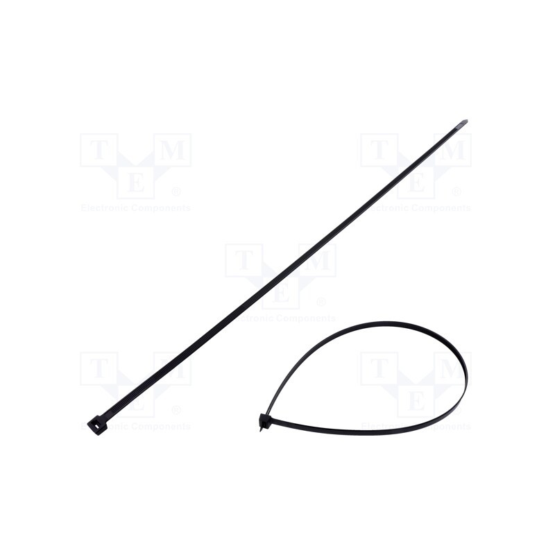 100 pcs x FIX&FASTEN - FIX-S-7.6X550/BK - Cable tie, L: 550mm, W: 7.6mm, polyamide, 533N, black, Ømax: 155mm