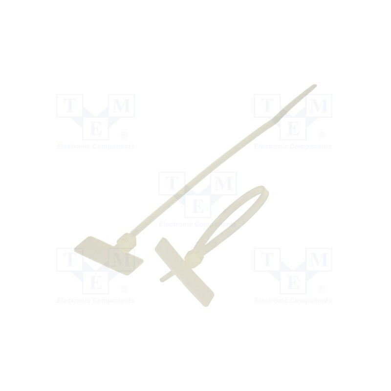 100 pcs x KSS WIRING - MCV-110 - Cable tie, with label, L: 110mm, W: 2.5mm, polyamide, 80N, natural