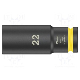 1 pcs x WERA - 5004838001 - Socket, 6-angles,socket spanner,impact, C4,HEX 22mm, 1/2', 83mm