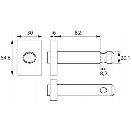 Leveling hanger pin 20 1x82 mm