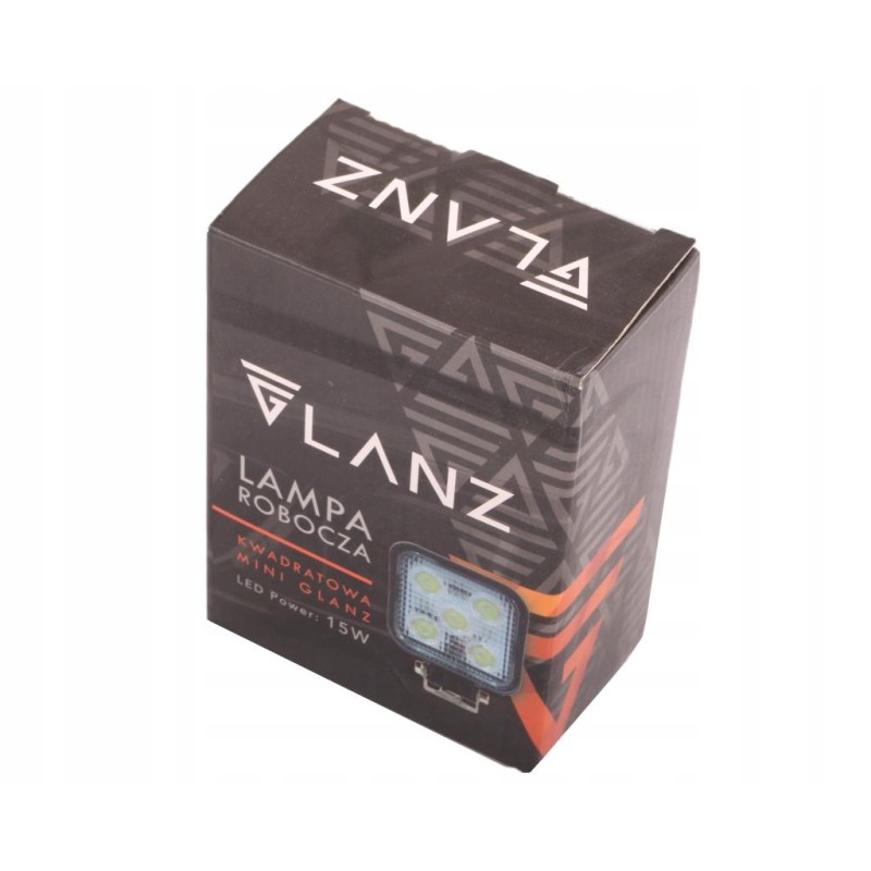 Square work lamp mini 15w 5 led glanz l22