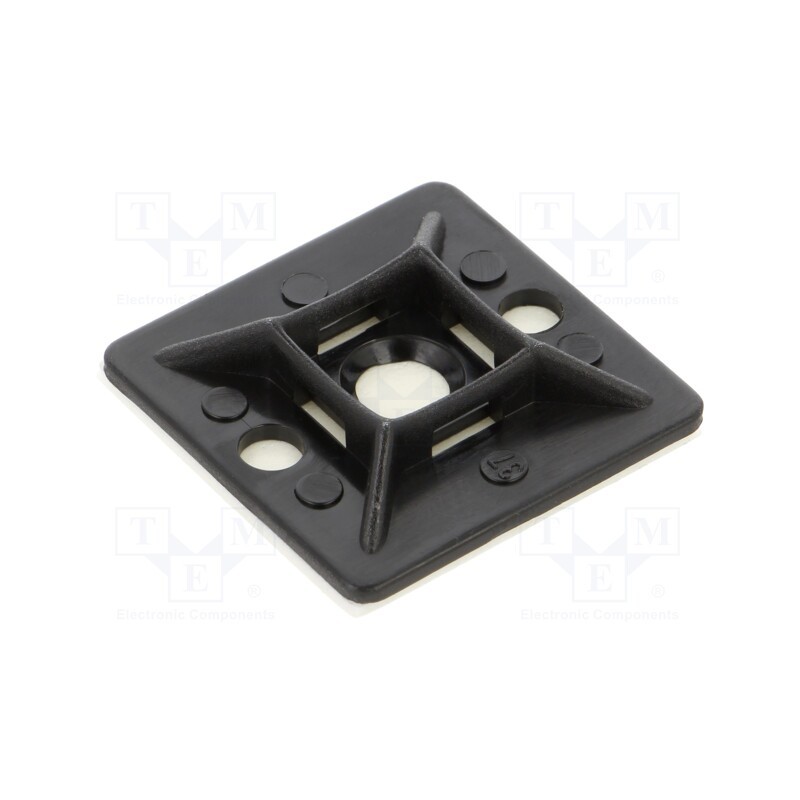 100 pcs x BOSSARD - 3700475 - Holder, screw,self-adhesive, polyamide, UL94V-2, black, Ht: 6.5mm