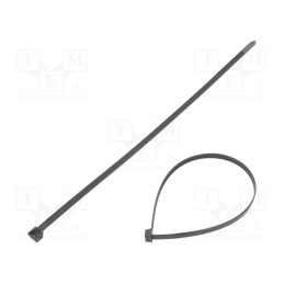 100 pcs x BM GROUP - BMN3776 - Cable tie, L: 370mm, W: 7.6mm, polyamide, 550N, black, Ømax: 103.5mm