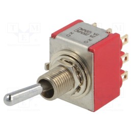 1 pcs x C&K - 7301SYZQE - Switch: toggle, Pos: 2, 3PDT, ON-ON, 2A/250VAC, 5A/28VDC, -30÷85°C