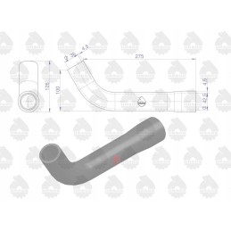 Upper rubber hose C 385 4 cyl original Ursus