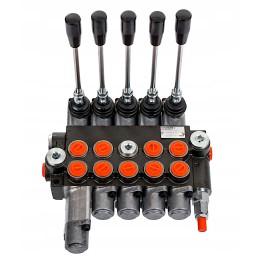 Hydraulic distributor 40l, 5 sections, 3d 1j 1p