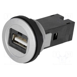 1 pcs x HARTING - 9454521901 - USB socket, 22mm, har-port, -25÷70°C, Ø22.3mm, IP20, silver