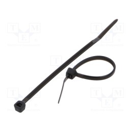 100 pcs x FIX&FASTEN - FIX-S-2.5X80/BK - Cable tie, L: 80mm, W: 2.5mm, polyamide, 80N, black, Ømax: 16mm