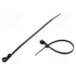 100 pcs x FIX&FASTEN - FIX-M-3.6X170/BK - Cable tie, with a hole for screw mounting, L: 170mm, W: 3.6mm