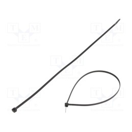 100 pcs x FIX&FASTEN - FIX-S-4.8X370S/BK - Cable tie, L: 370mm, W: 4.8mm, polyamide, 222N, black, Ømax: 102mm