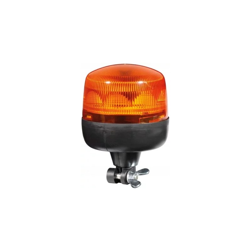 Round LED flash lamp 12 24v, screw-on, 8 le