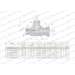 Asymmetrical hydraulic tee inch bba 1 4