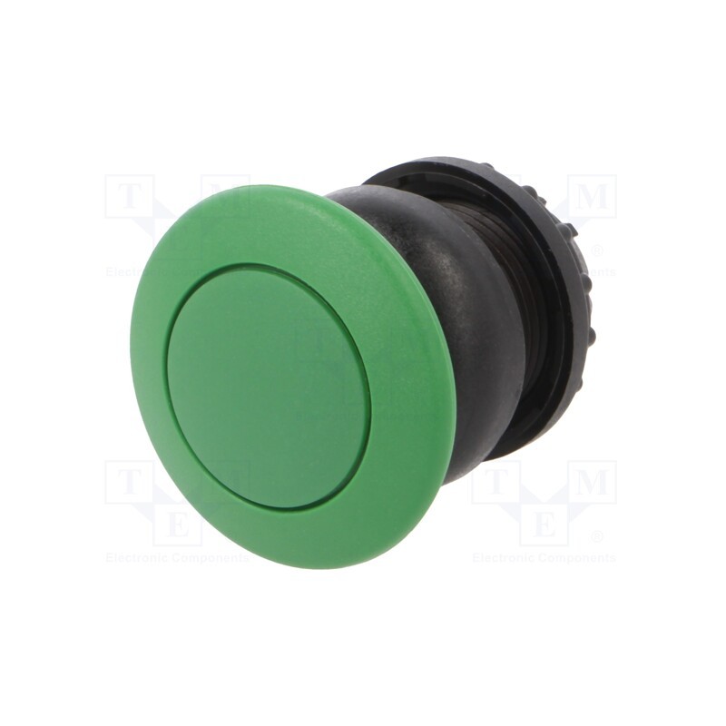 1 pcs x EATON ELECTRIC - M22S-DRP-G - Switch: push-button, 22mm, Stabl.pos: 2, green, none, IP67, mushroom