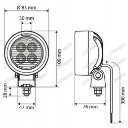LED work lamp 12w for workshop 900l
