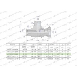 Asymmetrical hydraulic tee inch bba 1 2