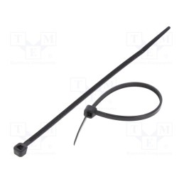 100 pcs x KSS WIRING - CV-140W - Cable tie, L: 142mm, W: 3.2mm, polyamide, 176.5N, black, Ømax: 35mm