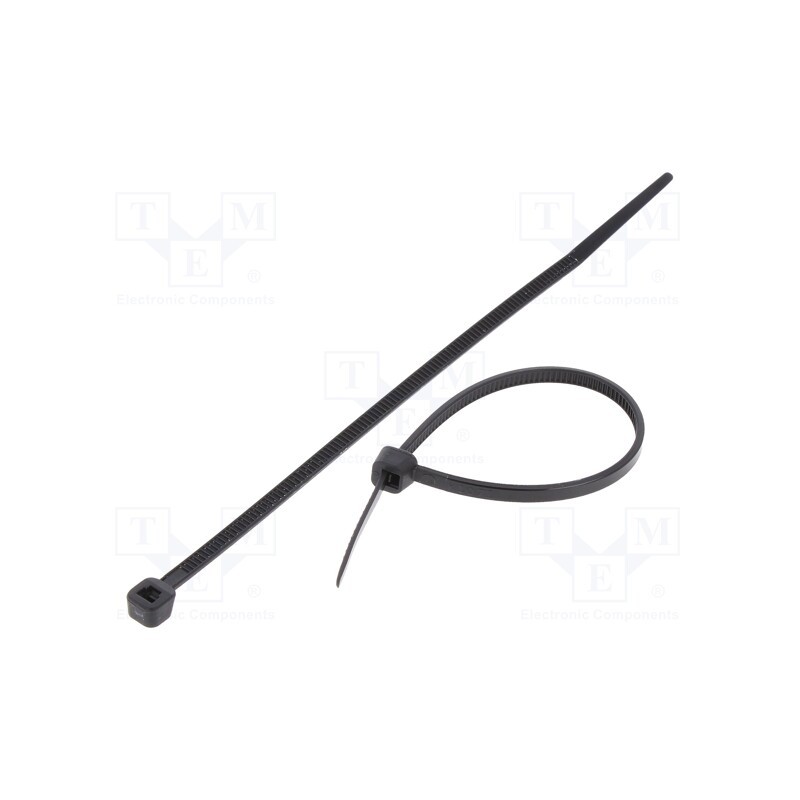 100 pcs x KSS WIRING - CV-140W - Cable tie, L: 142mm, W: 3.2mm, polyamide, 176.5N, black, Ømax: 35mm