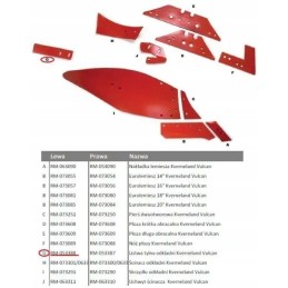 Left rear mudguard strip Kverneland Vulcan