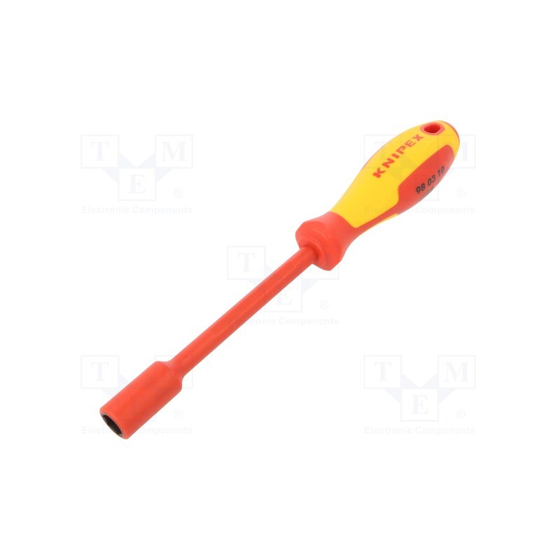 1 pcs x KNIPEX - 98 03 10 - Screwdriver, insulated, 6-angles socket, HEX 10mm, 1kVAC, VDE