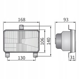 Landini 3542816m91 front lamp Polish