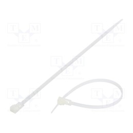 100 pcs x FIX&FASTEN - FIX-TR-4.8X200/N - Cable tie, multi use, L: 200mm, W: 4.8mm, polyamide, 222N, natural