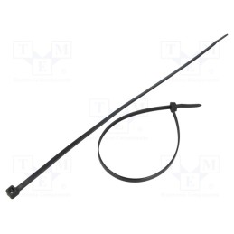 100 pcs x FIX&FASTEN - FIX-S-4.8X280T/BK - Cable tie, L: 280mm, W: 4.8mm, polyamide, 333N, black, Ømax: 76mm