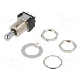 1 pcs x KNITTER-SWITCH - MTG 206 SA - Switch: toggle, Pos: 3, DPDT, (ON)-ON-(ON), 6A/125VAC, 6A/6VDC, 20mΩ