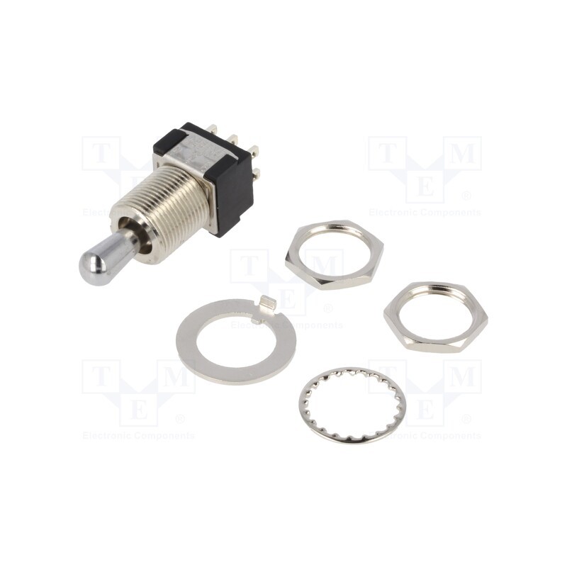 1 pcs x KNITTER-SWITCH - MTG 206 SA - Switch: toggle, Pos: 3, DPDT, (ON)-ON-(ON), 6A/125VAC, 6A/6VDC, 20mΩ