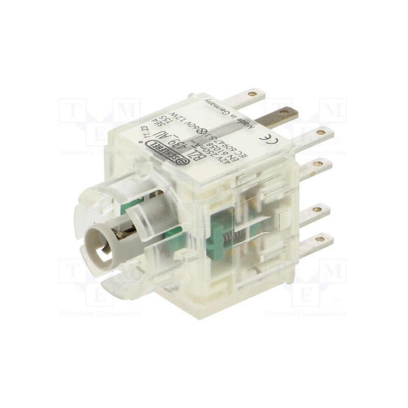 1 pcs x SCHLEGEL - BZL_439_AU - Contact block, -30÷70°C, IP00, Contacts: NC x2 + NO x2, 3mm