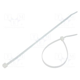 100 pcs x FIX&FASTEN - FIX-S-3.6X180/N - Cable tie, L: 180mm, W: 3.6mm, polyamide, 177N, natural, Ømax: 42mm
