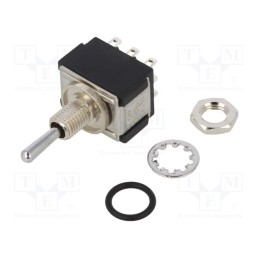1 pcs x KNITTER-SWITCH - MTE 306 E - Switch: toggle, Pos: 3, 3PDT, ON-OFF-ON, 6A/125VAC, 6A/6VDC, 20mΩ